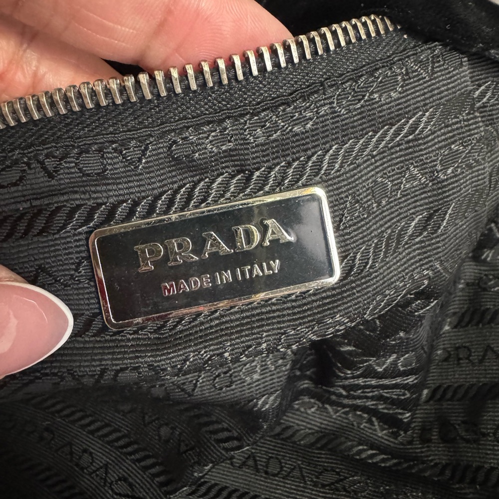 PRADA Black Velvet Women's Hobo Bag - Picture 5 of 12